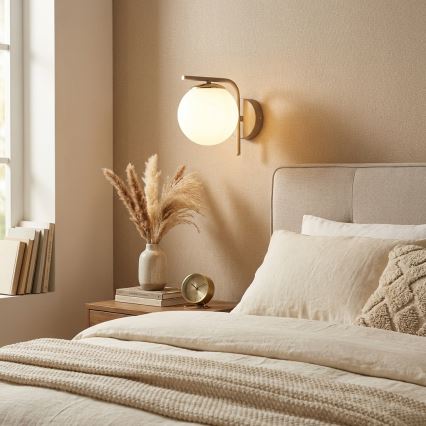 Brilagi - Wall lamp 1xE27/60W/230V beige/gold