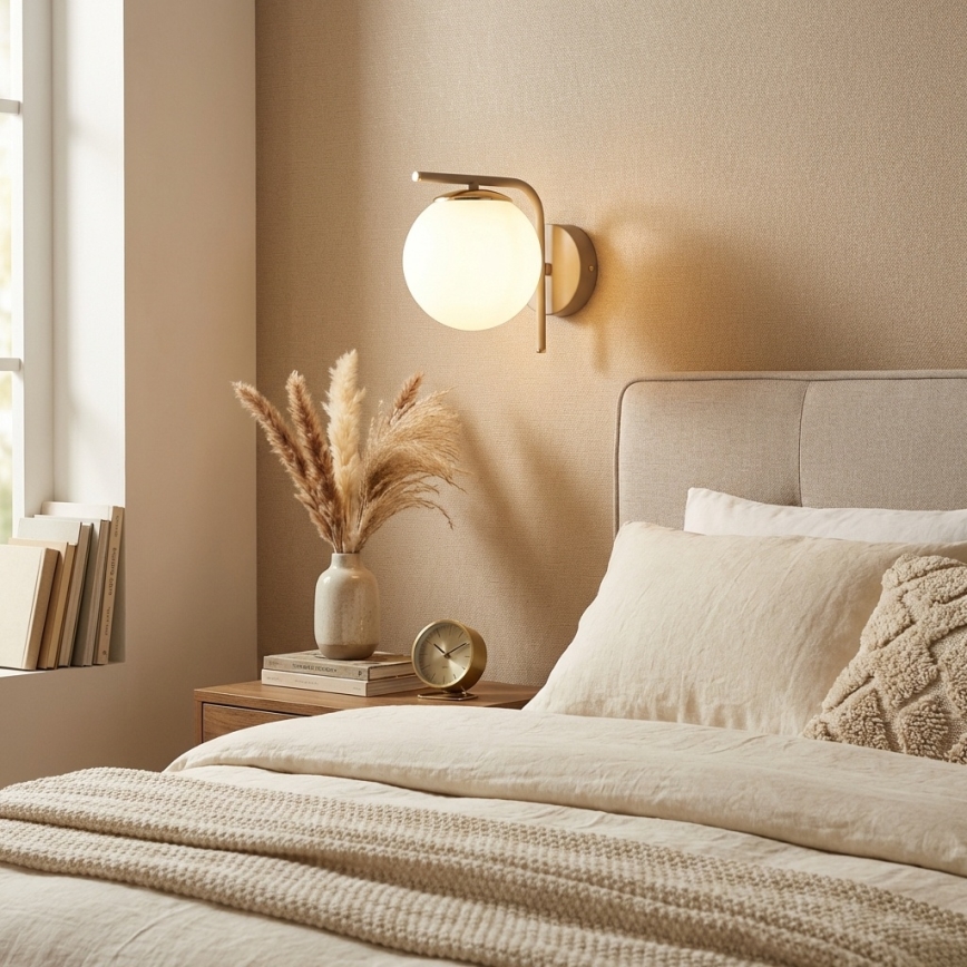 Brilagi - Wall lamp 1xE27/60W/230V beige/gold