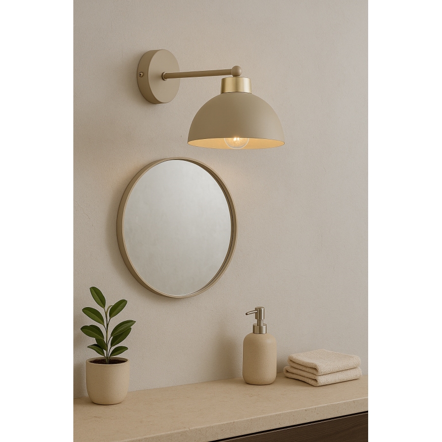 Brilagi - Wall lamp 1xE27/60W/230V beige/gold