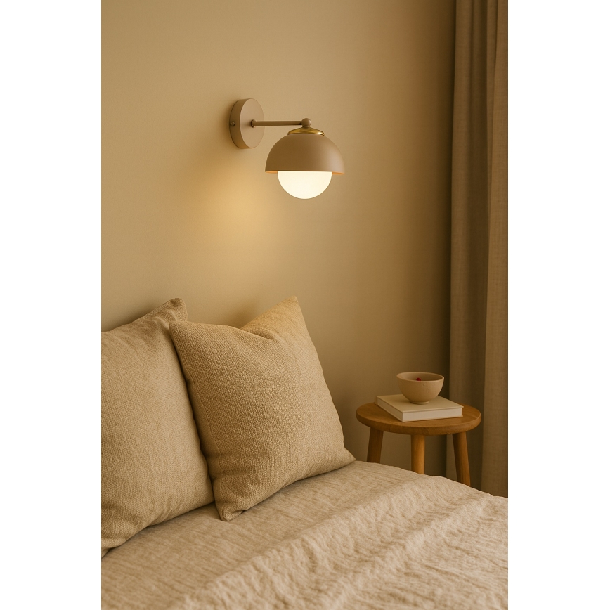 Brilagi - Wall lamp 1xE27/60W/230V beige/gold