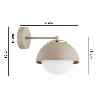 Brilagi - Wall lamp 1xE27/60W/230V beige/gold