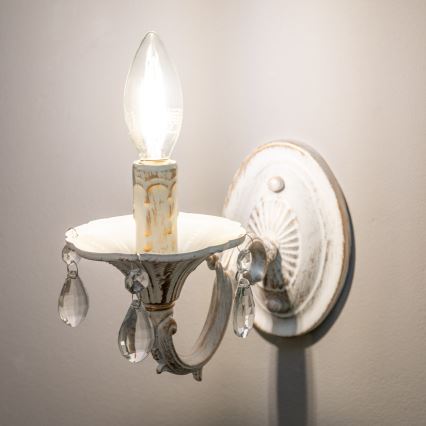 BRILAGI - Wall lamp CLASSIC 1xE14/60W/230V creamy/patina