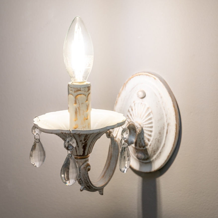 BRILAGI - Wall lamp CLASSIC 1xE14/60W/230V creamy/patina