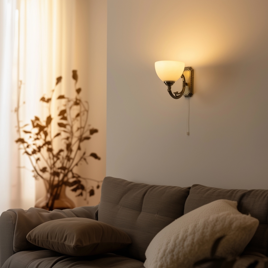 Brilagi - Wall lamp CLASSIC 1xE27/60W/230V brass