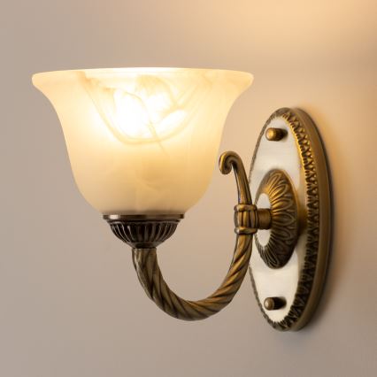 Brilagi - Wall lamp CLASSIC 1xE27/60W/230V brass