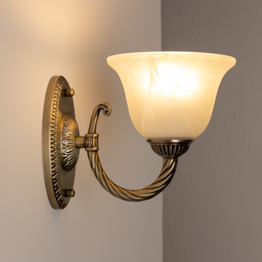 Brilagi - Wall lamp CLASSIC 1xE27/60W/230V brass