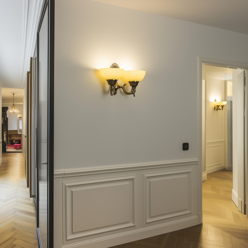 Brilagi - Wall lamp CLASSIC 2xE27/60W/230V brass