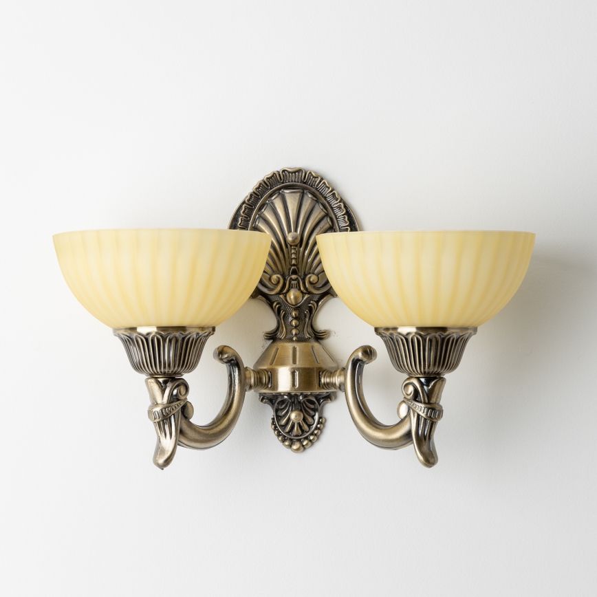 Brilagi - Wall lamp CLASSIC 2xE27/60W/230V brass
