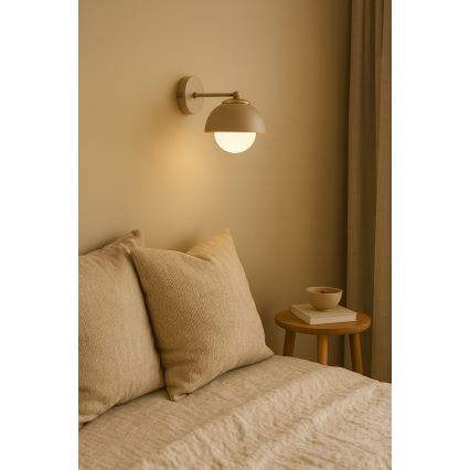 Brilagi - Wall lamp COSMO 1xE27/60W/230V beige/gold