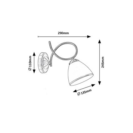 Brilagi - Wall lamp FRED 1xE27/60W/230V bronze