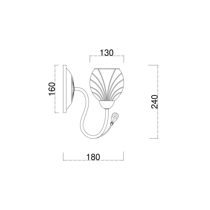 Brilagi - Wall lamp MEGAPOLIS 1xE14/60W/230V gold