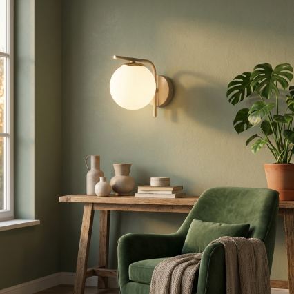 Brilagi - Wall lamp MILO ECRU 1xE27/60W/230V beige/gold