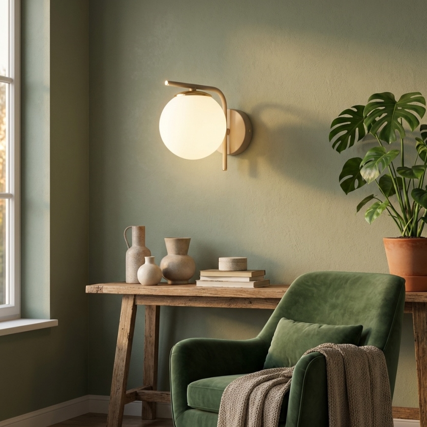 Brilagi - Wall lamp MILO ECRU 1xE27/60W/230V beige/gold
