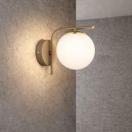 Brilagi - Wall lamp MILO ECRU 1xE27/60W/230V beige/gold