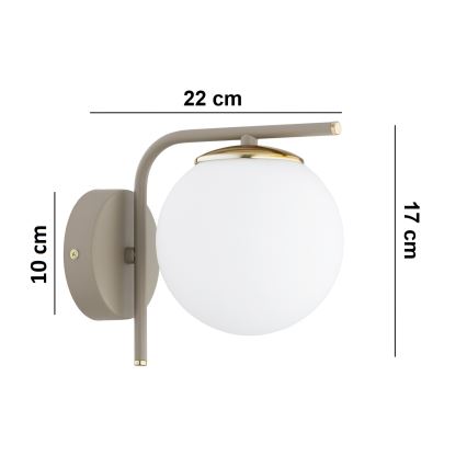 Brilagi - Wall lamp MILO ECRU 1xE27/60W/230V beige/gold