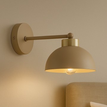 Brilagi - Wall lamp MOON 1xE27/60W/230V beige/gold