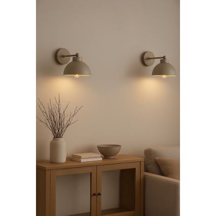 Brilagi - Wall lamp MOON 1xE27/60W/230V beige/gold