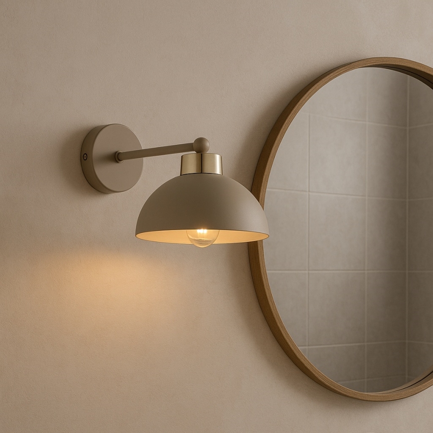 Brilagi - Wall lamp MOON 1xE27/60W/230V beige/gold