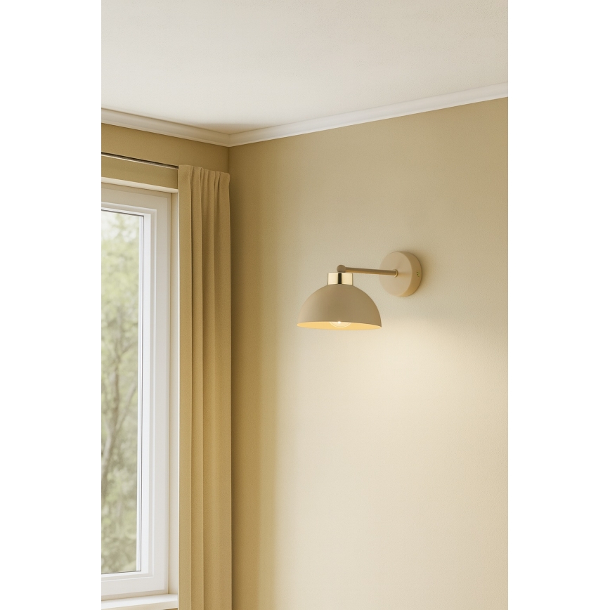 Brilagi - Wall lamp MOON 1xE27/60W/230V beige/gold