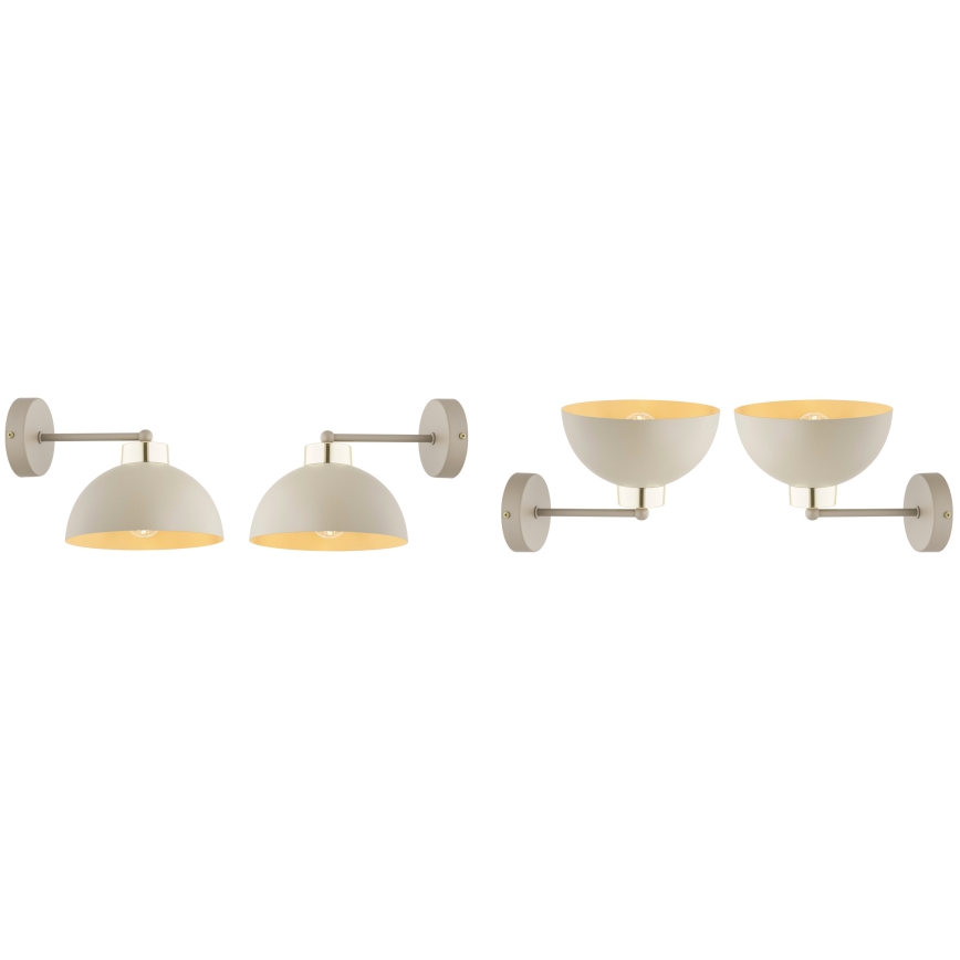Brilagi - Wall lamp MOON 1xE27/60W/230V beige/gold