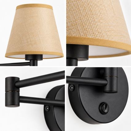 BRILAGI - Wall lamp NUBILA 1xE27/15W/230V beige/black