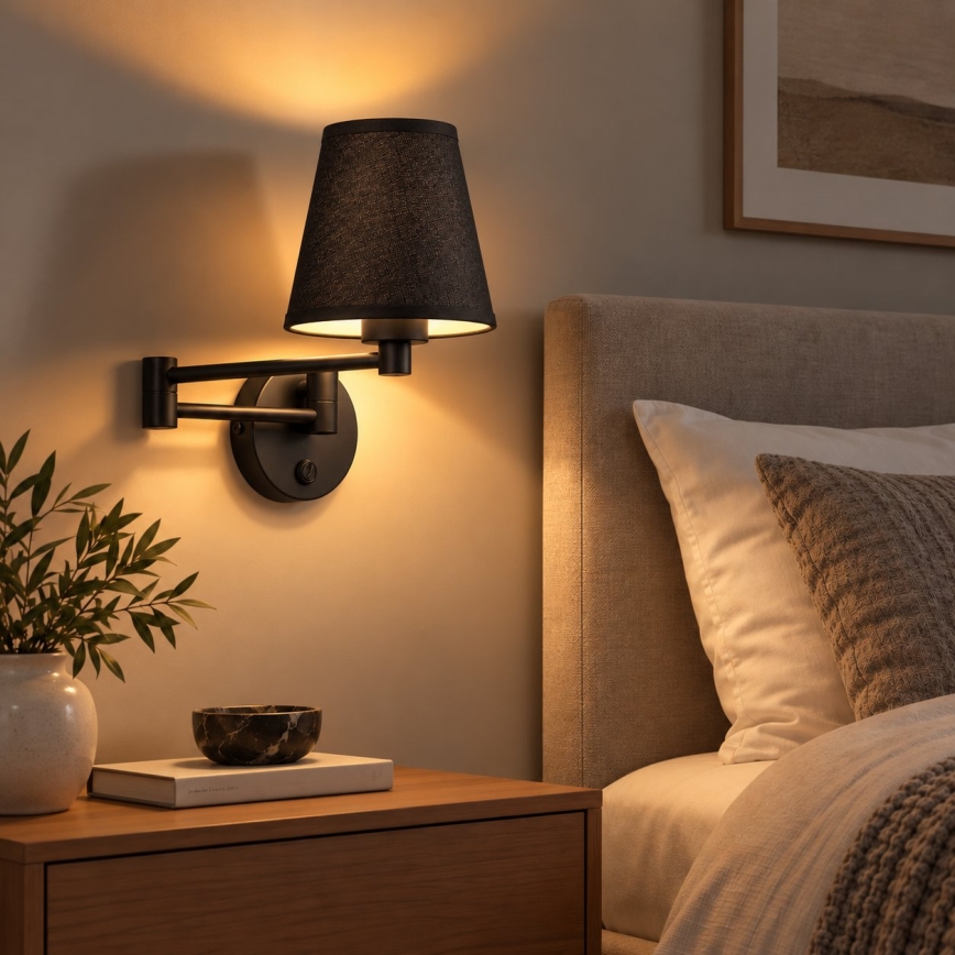 BRILAGI - Wall lamp NUBILA 1xE27/15W/230V black