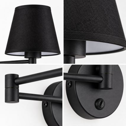 BRILAGI - Wall lamp NUBILA 1xE27/15W/230V black