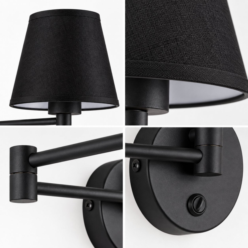 BRILAGI - Wall lamp NUBILA 1xE27/15W/230V black