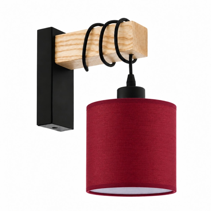 BRILAGI - Wall lamp NUBILA 1xE27/60W/230V brown/black/Pompeian red
