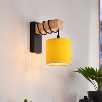BRILAGI - Wall lamp NUBILA 1xE27/60W/230V brown/black/yellow