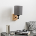 Brilagi - Wall lamp NUBILA WOOD 1xE27/25W/230V oak/anthracite
