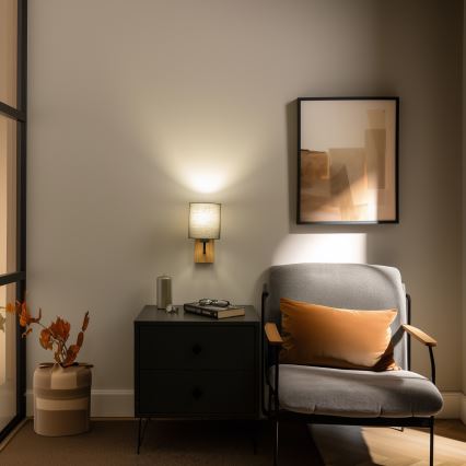 Brilagi - Wall lamp NUBILA WOOD 1xE27/25W/230V oak/anthracite