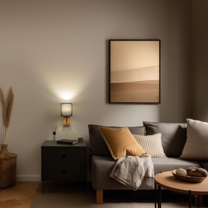 Brilagi - Wall lamp NUBILA WOOD 1xE27/25W/230V oak/black