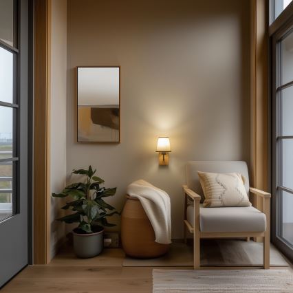 Brilagi - Wall lamp NUBILA WOOD 1xE27/25W/230V oak/brown