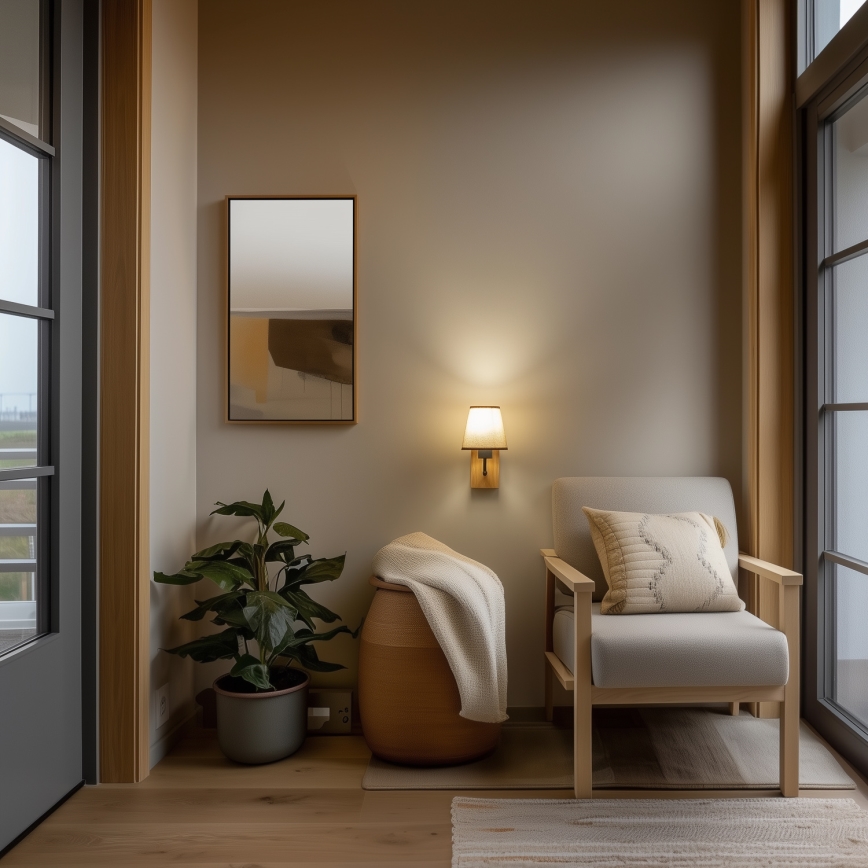 Brilagi - Wall lamp NUBILA WOOD 1xE27/25W/230V oak/brown
