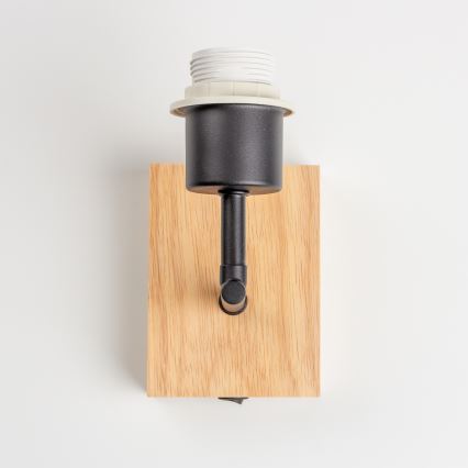 Brilagi - Wall lamp NUBILA WOOD 1xE27/25W/230V oak/Pompeian red