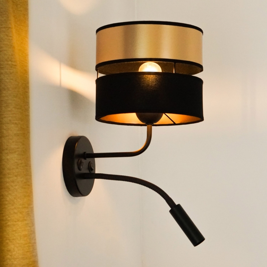 Brilagi - Wall lamp ROYAL 1xE27/15W/230V + 1xG9/3W black/gold