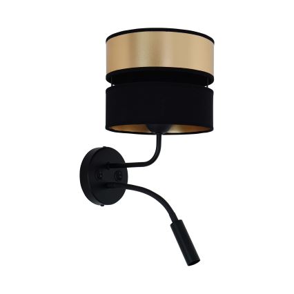 Brilagi - Wall lamp ROYAL 1xE27/15W/230V + 1xG9/3W black/gold