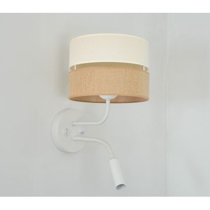 Brilagi - Wall lamp ROYAL YUTE 1xE27/15W/230V + 1xG9/6W beige/creamy/white