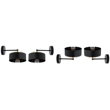 Brilagi - Wall lamp SPRING 1xE27/60W/230V black/gold
