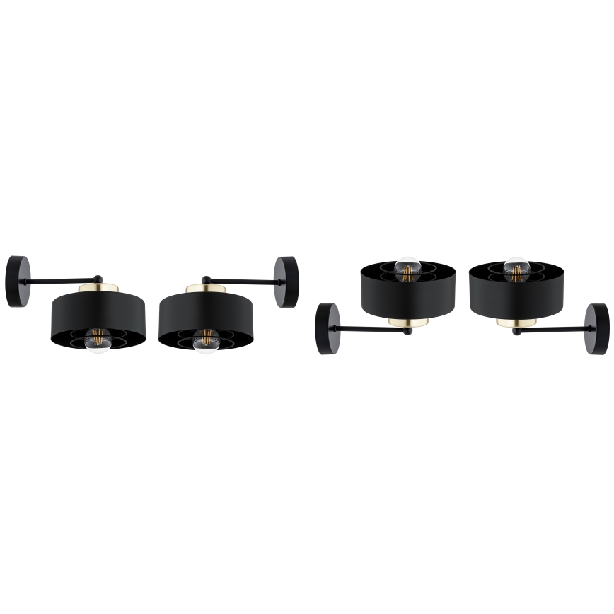 Brilagi - Wall lamp SPRING 1xE27/60W/230V black/gold