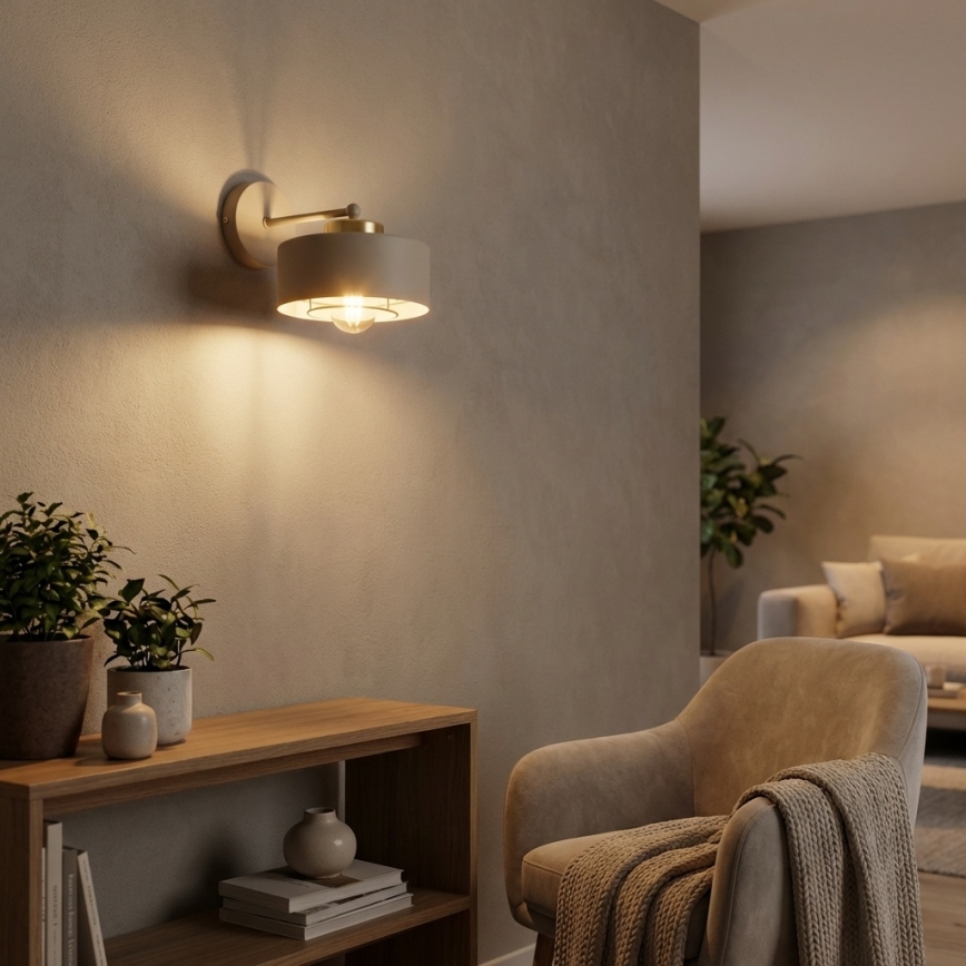 Brilagi - Wall light 1xE27/60W/230V beige/gold