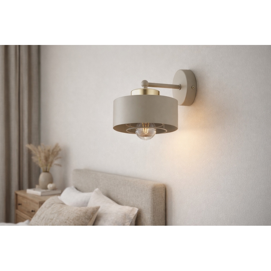 Brilagi - Wall light 1xE27/60W/230V beige/gold