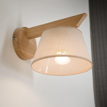 Brilagi - Wall light ANTHONY 1xE14/40W/230V oak/beige