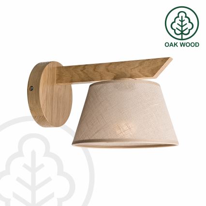 Brilagi - Wall light ANTHONY 1xE14/40W/230V oak/beige