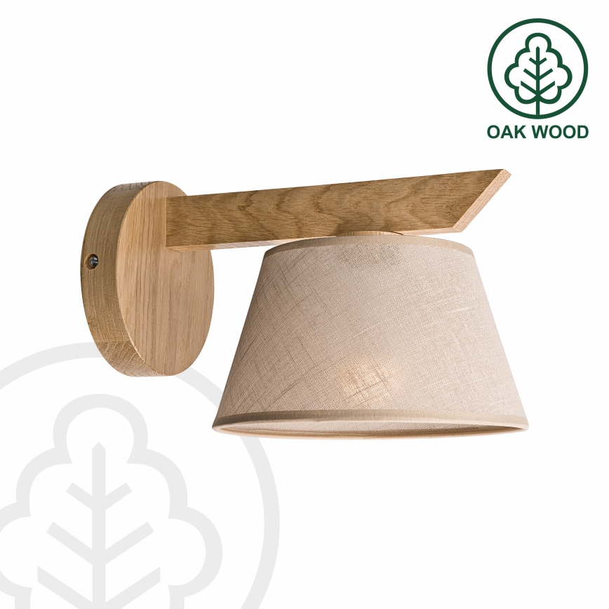Brilagi - Wall light ANTHONY 1xE14/40W/230V oak/beige