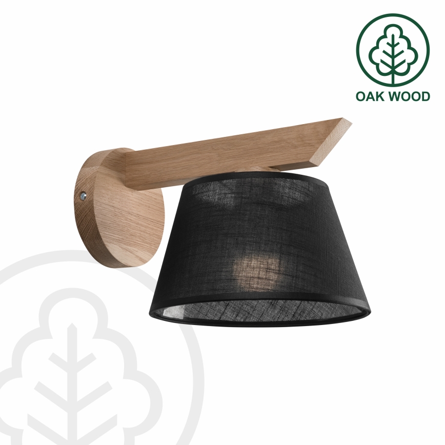 Brilagi - Wall light ANTHONY 1xE14/40W/230V oak/black