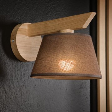 Brilagi - Wall light ANTHONY 1xE14/40W/230V oak/brown