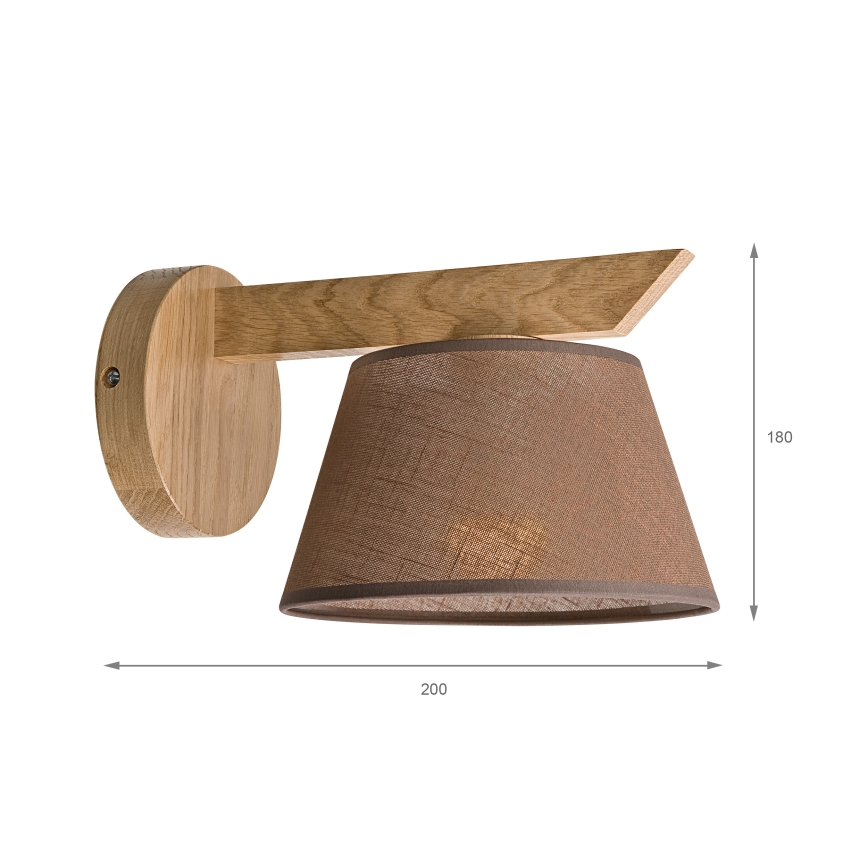 Brilagi - Wall light ANTHONY 1xE14/40W/230V oak/brown
