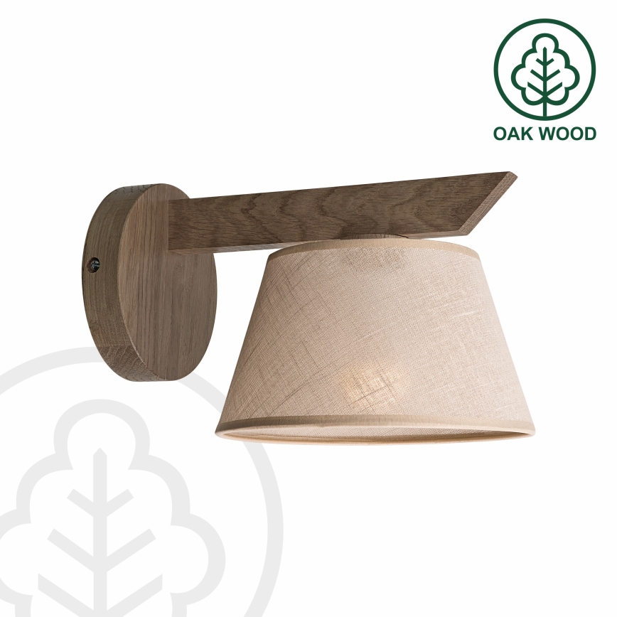 Brilagi - Wall light ANTHONY 1xE14/40W/230V oak walnut/beige